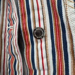 Wrangler Girlfriend Jacket Women's M Striped Denim Oversized Retro Cowboy thumbnail 3