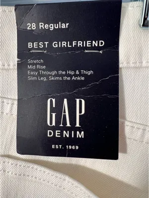 Gap Denim Best Girlfriend White Ankle Jeans Size 6 / 28 Waist thumbnail 3