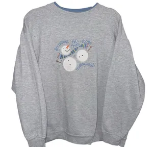 MC Sportswear Gray embroidered Sweatshirt Snowmen Fall From Above Vintage large thumbnail 1