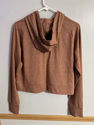 Yogalicious Lux Women's Zip Hoodie Light Brown in Size Medium thumbnail 2