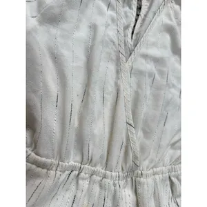 Anthropologie Feather Bone Soleil Ivory Stripe Textured Jumpsuit Women’s Size S thumbnail 10