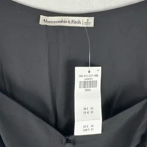 NWT Abercrombie & Fitch Black Button-Down Long Sleeve Blouse Size S thumbnail 5