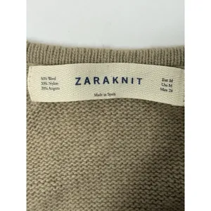 ZARAKNIT Cardigan Ruffle Sleeve Tan Size M Boho Chic Angora Wool Girlhoodcore thumbnail 6