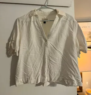 Beige Linen T Shirt Tan Size M thumbnail 1