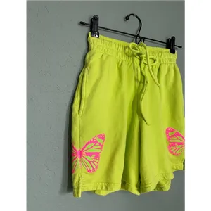 Frankies Bikinis Burl Sweatshort Size Small Grass Neon Green Butterfly thumbnail 4