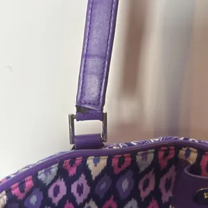 Vera Bradley Crosstown Tote Shoulder Bag Purple Lilac Tapestry Retired Pattern thumbnail 12
