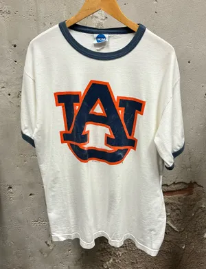 NCAA University of Auburn Tigers Alabama Ringer T-Shirt Large L Unisex College thumbnail 1
