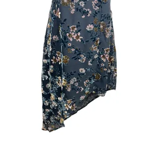 Lulus Teal Y2K Inspired Velvet Burnout Sleeveless Asymmetrical Hem Dress M thumbnail 3