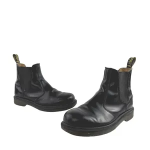 Dr. Martens 2976 Smooth Leather Black Round Toe Slip On Chelsea Boots M-6 W-7 thumbnail 5