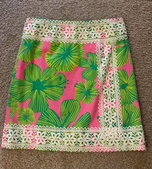 Lilly Pulitzer white label vintage lace skirt thumbnail 1