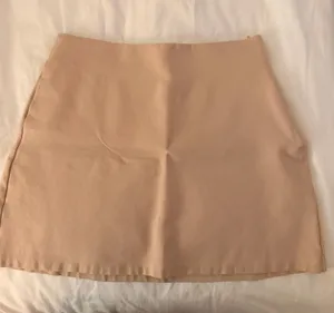 Short Cotton Tan Skirt thumbnail 1