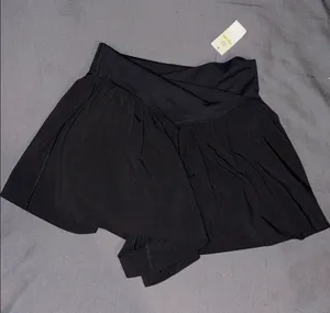 OFFLINE By Aerie Real Me Crossover Flowy Short Black Size XS nwot thumbnail 3