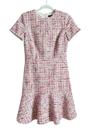 Ann Taylor Tweed Fit & Flare Lined Dress Preppy Legally Blonde Womens Size 2 NEW thumbnail 1