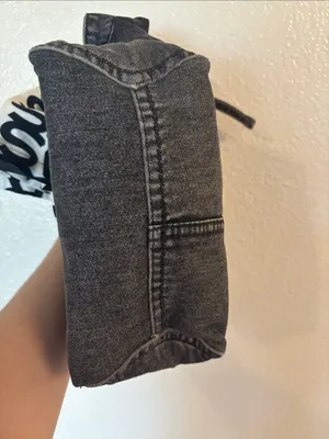 MARC JACOBS The Bow Denim Mini Sack Bag in Black thumbnail 14