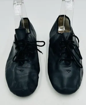 Capezio 7W Adult Black Leather Lace Up Dance Jazz Shoes Style: EJ1 thumbnail 1