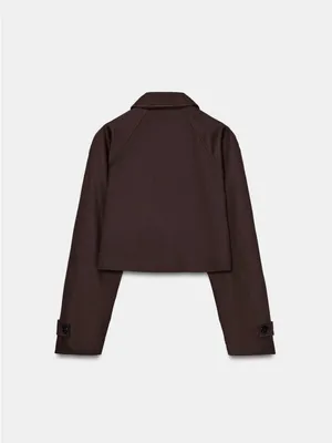 NWT ZARA CROPPED LAPEL JACKET SIZE L thumbnail 8