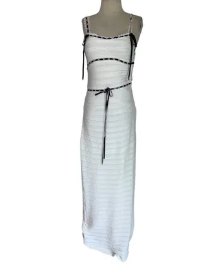 For Love & Lemons Mayfair Maxi Dress in White XSmall Womens Knit thumbnail 4