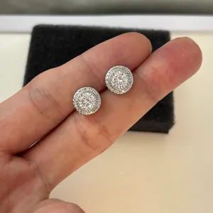 10mm CZ Stud Earrings for Men Women Streetwear Hip Hop Punk Unisex Earrings thumbnail 7