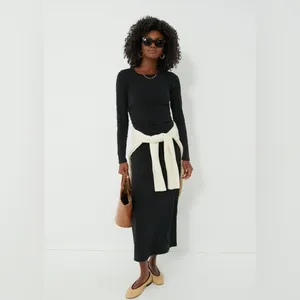 Xirena Wiley Long‎ Sleeve Black Dress, Size XL thumbnail 3