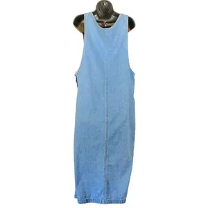 Vintage Blue J. 100% Cotton Cottage Denim Pocket Dress thumbnail 6