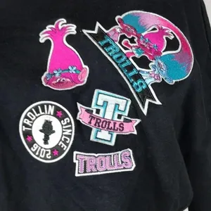 Dream Works Trolls Size Medium Mufti Patches Sweatshirt. New With Tags. thumbnail 2