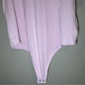 NEW Abercrombie & Fitch lavender soft ribbed bodysuit women’s size large thumbnail 5