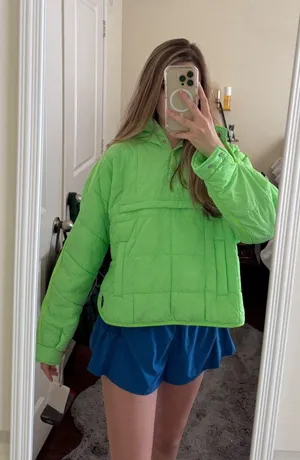Neon green FP Movement Packable Pippa Puffer Pullover thumbnail 1