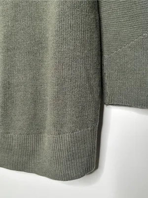 Athleta Hanover Merino Wool Blend V-Neck High Low Tunic Sweater Olive Green XL⁠ thumbnail 10
