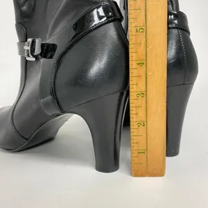 Lauren Ralph Lauren Womens Leather Saida Ankle Boots Booties Buckle Black Sz 10B thumbnail 7