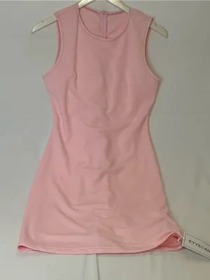 Eyyecan Light Pink sleeveless Mini Bodycon size Medium Dress Wedding Classy thumbnail 1