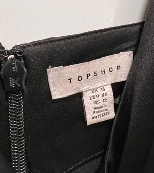 Topshop LIKE NEW BLACK WRAP DRESS SIZE 12 thumbnail 3