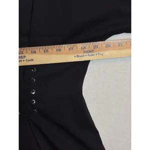 Exquise Anthropologie Tobie Tie-Waist Shirt Dress Black Lace Up Corset Detail thumbnail 11