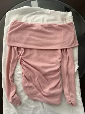 Off the shoulder pink top thumbnail 2