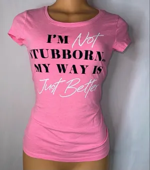 Pink preppy tee thumbnail 1