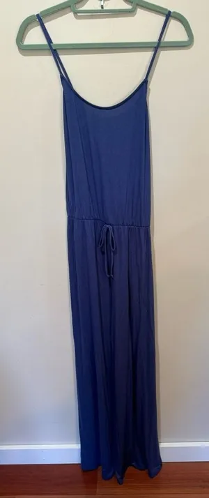 FANTASTIC FAWN blue wide leg jumpsuit‎ sz Small thumbnail 1