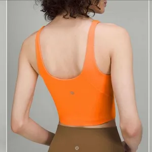 Lululemon Womens 8 Align Tank Orange Soda Fitted Crop Basic‎ Trendy Athletic thumbnail 6