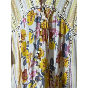 Free People Lovestoned Lace Crochet‎ Bell Sleeve Tunic Small Dress Boho #WX12-5 thumbnail 5