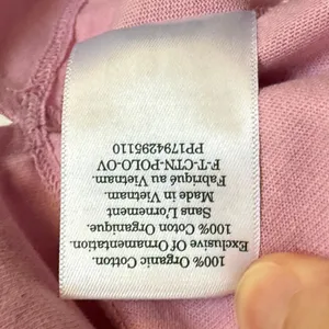 NWT Everlane The Oversized Rugby Polo Shirt Pink Purple‎ Organic Cotton XS thumbnail 9