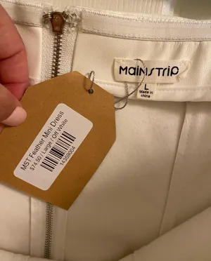 White Leather Dress Size L thumbnail 2