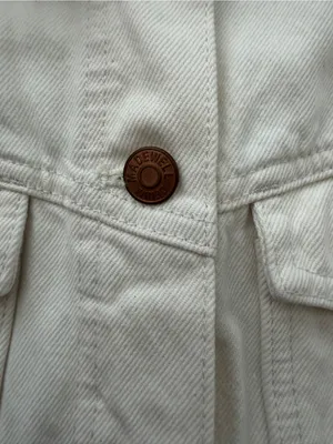 Madewell The Trucker Jean Jacket Size S White Vintage Canvas thumbnail 7