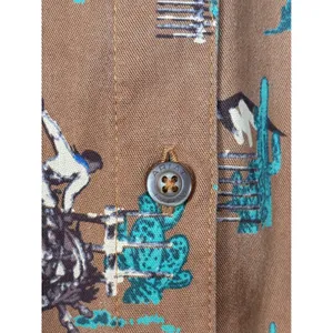 Ariat Womens Sleeveless Western Rodeo Print Button Down Shirt Brown Boho Cowgirl thumbnail 10