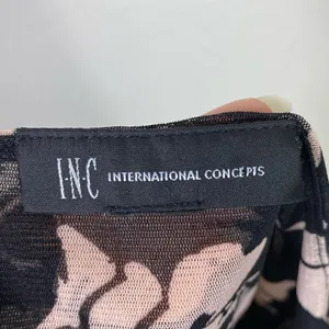 Vintage y2k INC Black & Pink Floral Tank Top thumbnail 4