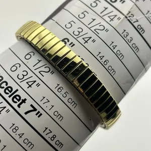 Gold-tone Oval Case Stainless Steel Stretch Band Women’s Watch Working thumbnail 8