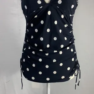 Body Maternity Halter Style Polka Dot Black and WhiteTankini Top Size Small thumbnail 3