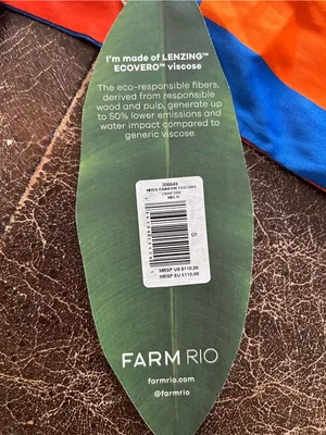 Farm Rio Mixed Rainbow Toucans Crop Top Blue Orange Pink Tie-Front Bra Top thumbnail 10
