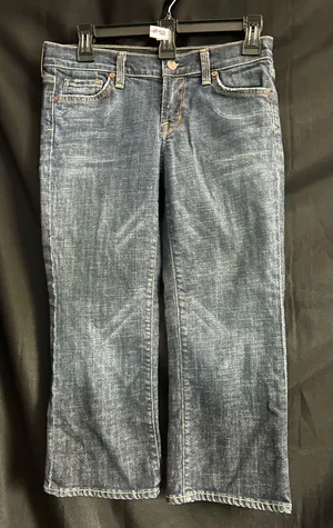 Citizens of Humanity Women's Mid-Rise Straight Capris Faded Blue SZ 28 Waist thumbnail 1