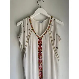 O'Neill Embroidered Gauze Cover-Up Dress Women's XS Ivory Boho Beach Resort thumbnail 5