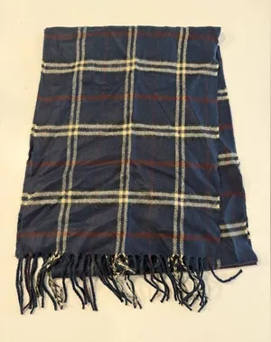 Source Unknown NWOT Plaid Fringe Scarf 100%‎ Cashmere thumbnail 1