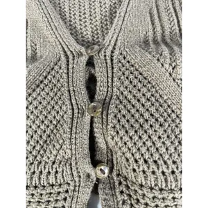 Universal Thread XL Brown Crochet Knit Peplum Tank Top Button Front Boho Cottage thumbnail 7