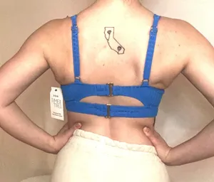 Time & Tru NWT Cage Back Bikini Top - Royal Blue - S thumbnail 4